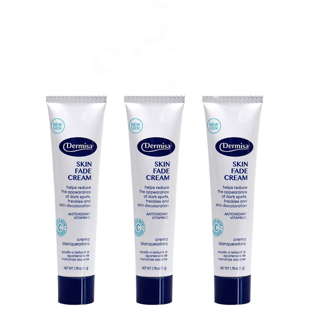 Dermisa Skin Fade Cream with Vitamin C | Helps Reduce Dark Spots and Age Spots | All Skin Types | 1.78 OZ | Pack of 3