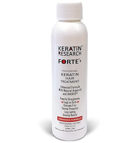 Keratin Research Keratin Brazilian Keratin Hair Blowout Treatment Extra Strength, 120ml, for Curly Hair, Enhanced Formula with M