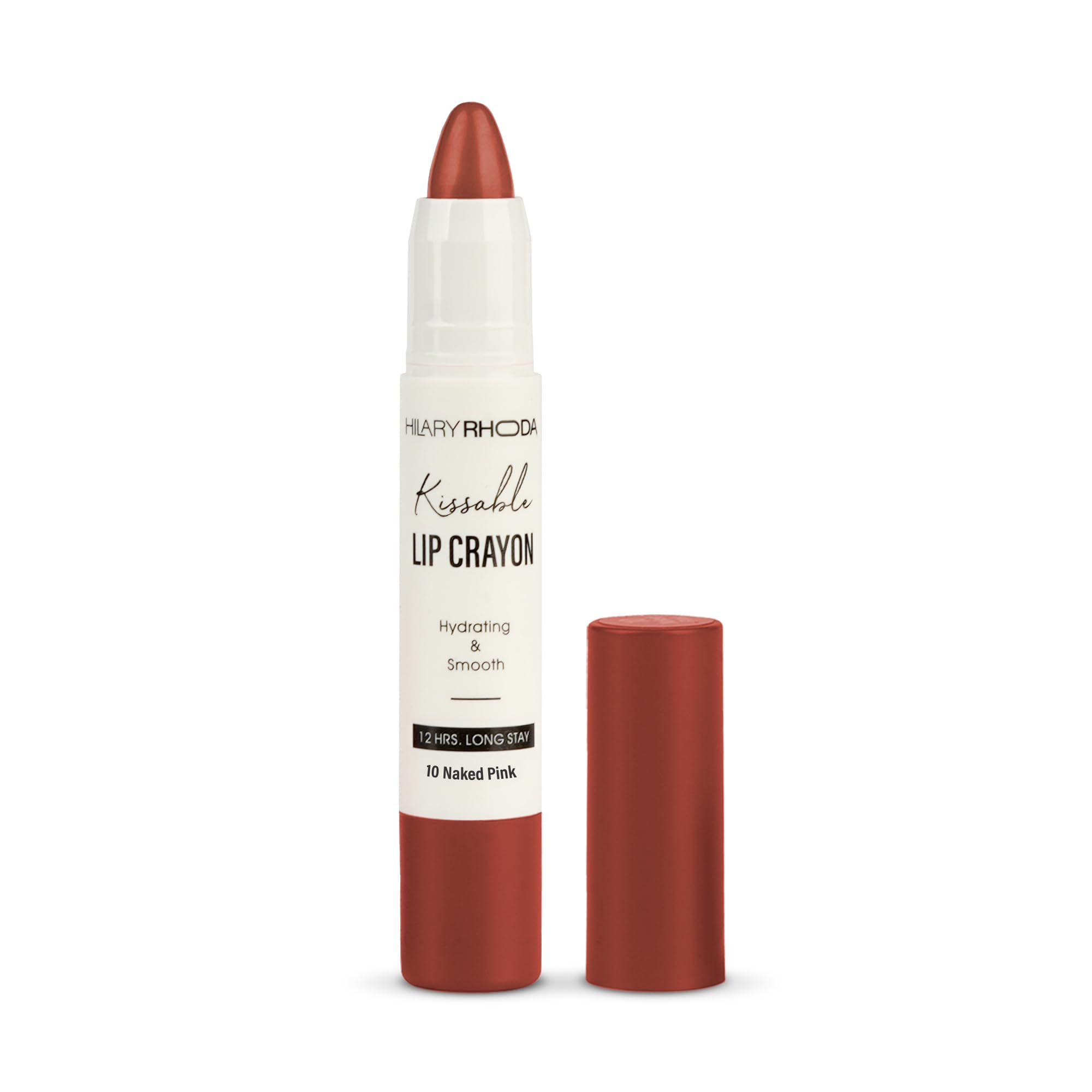 Hilary Rhoda Kissable Lip Crayon |12Hour Stay | Highly Pigmented Matte Finish | SmudgeProof & Transfer Proof Lipstick | Retrac