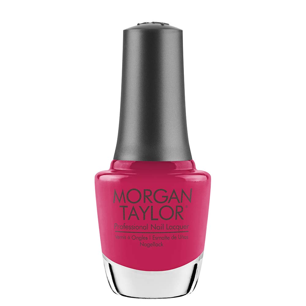 Morgan Taylor Nail Lacquer (Don't Pansy Around) Dark Pink Nail Polish, Finger Nail Polish, Long Lasting Nail Polish, Dark Pink N