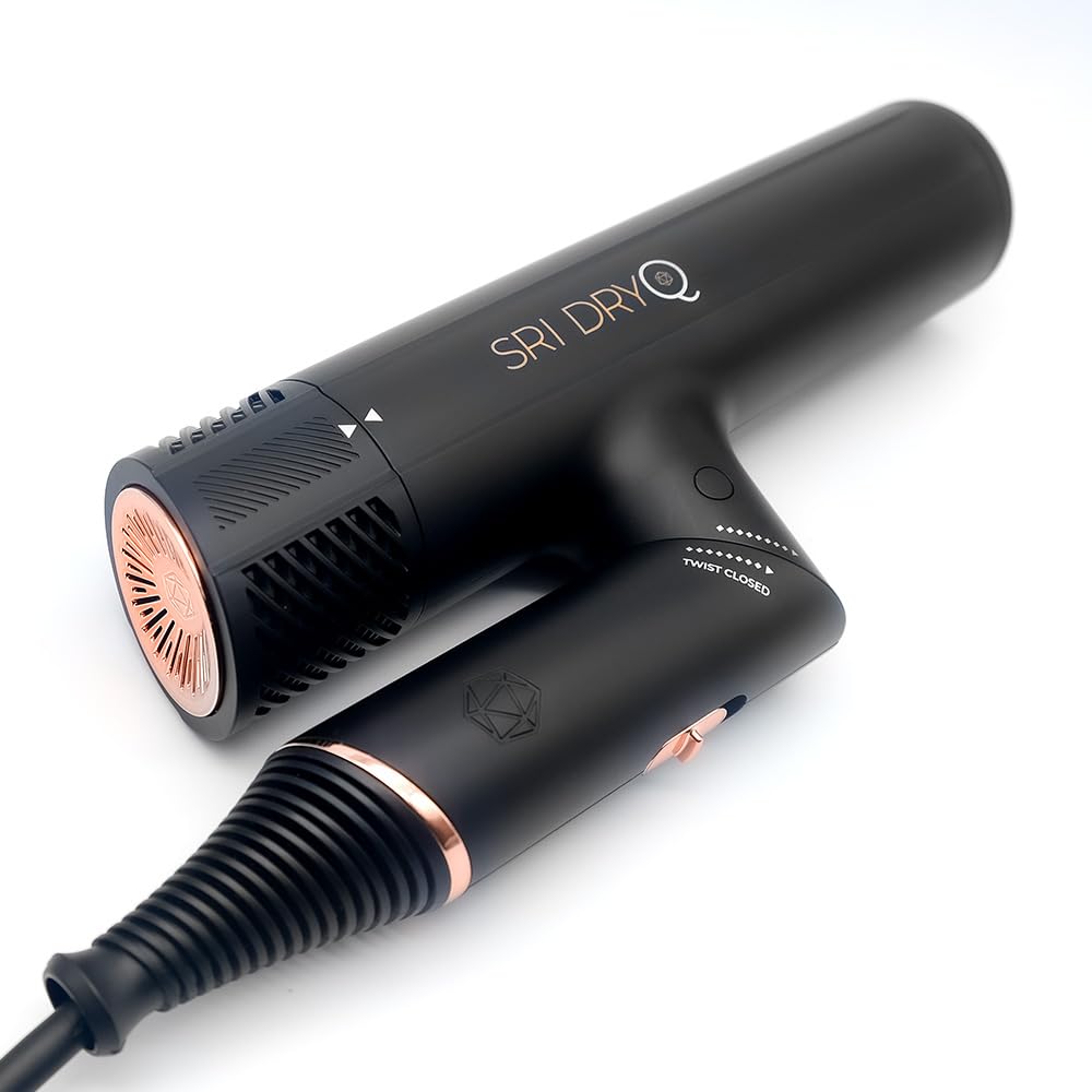 Skin Research Institute Dryq Smart    Hair Dryer - Super Lightweight, Foldable - Powerful, Quiet Motor - Infrared And Ionic Tech