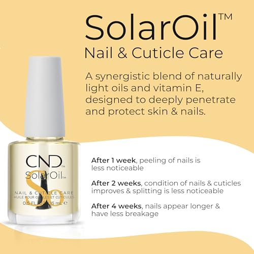 CND SolarOil Cuticle Oil, Natural Blend Of Jojoba, Vitamin E, Rice Bran and Sweet Almond Oils, Moisturizes and Conditions Skin,