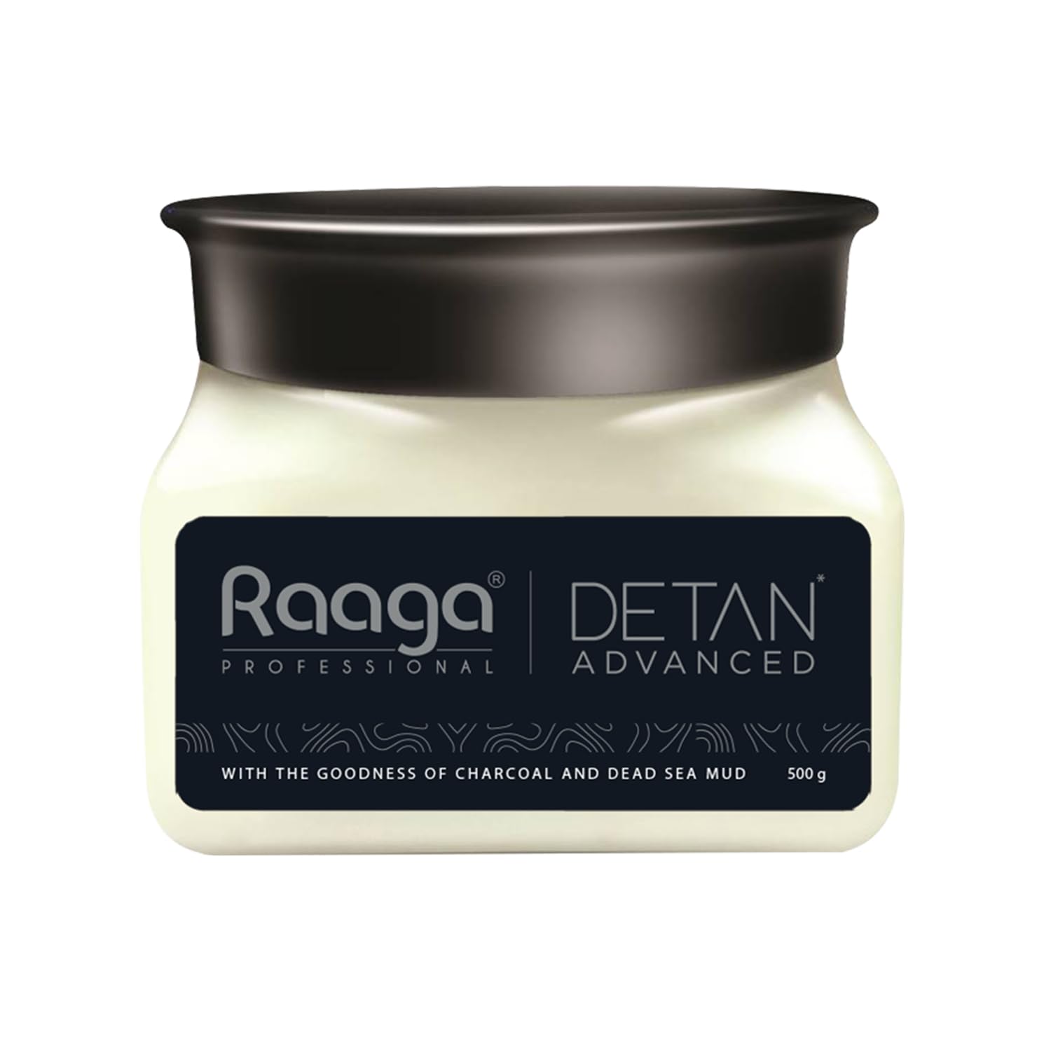 Raaga Professional Detan Advanced Cream 17.64 Ounce (500g) | to Nourish & Hydrate | with Goodness of Charcoal & Dead Sea Mud | D