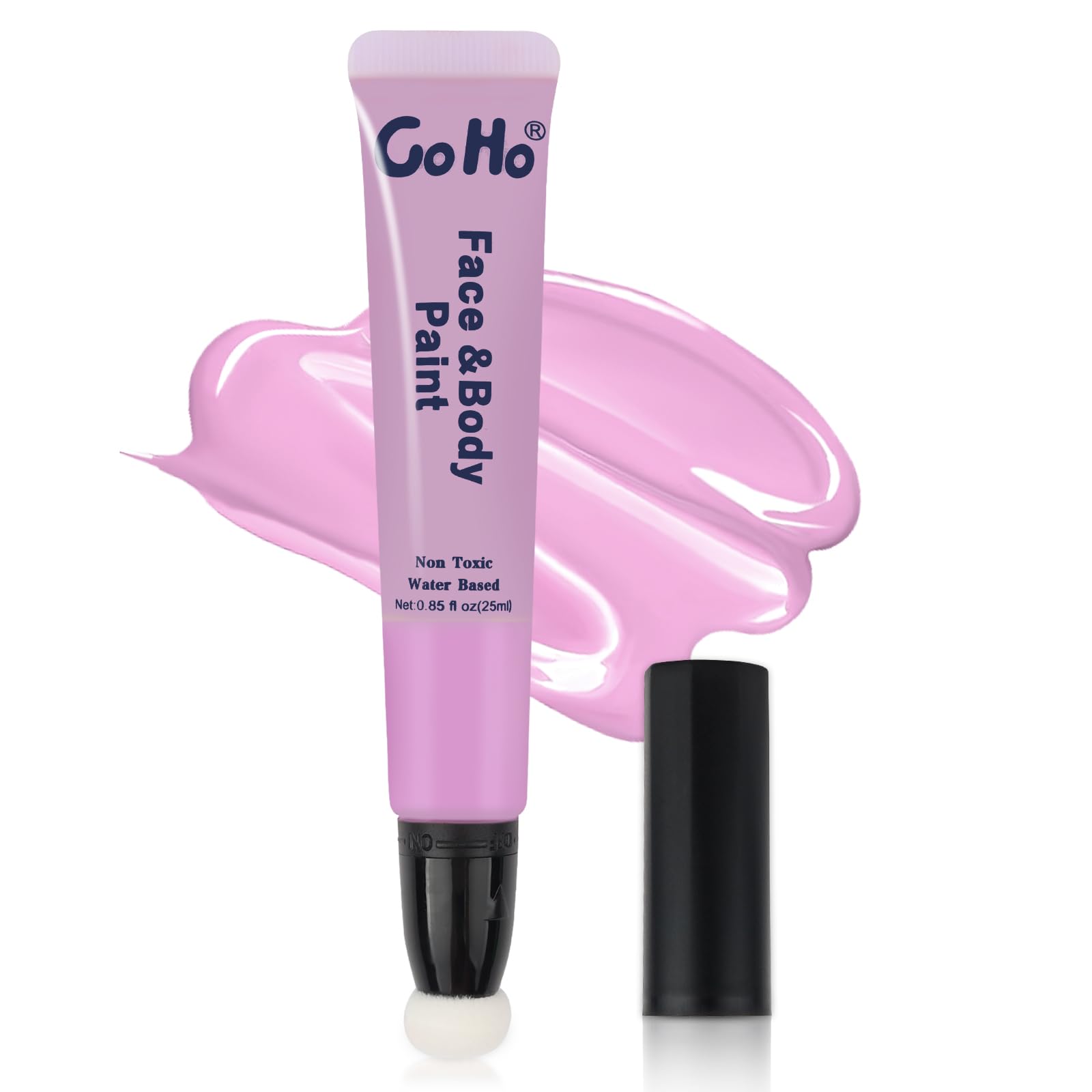 Go Ho Pastel Pink Face Paint Stick(0.85Oz),Water Based Cream Light Pink Body Paint Washable,Liquid Concealer,Covers Oil-Free,Hal