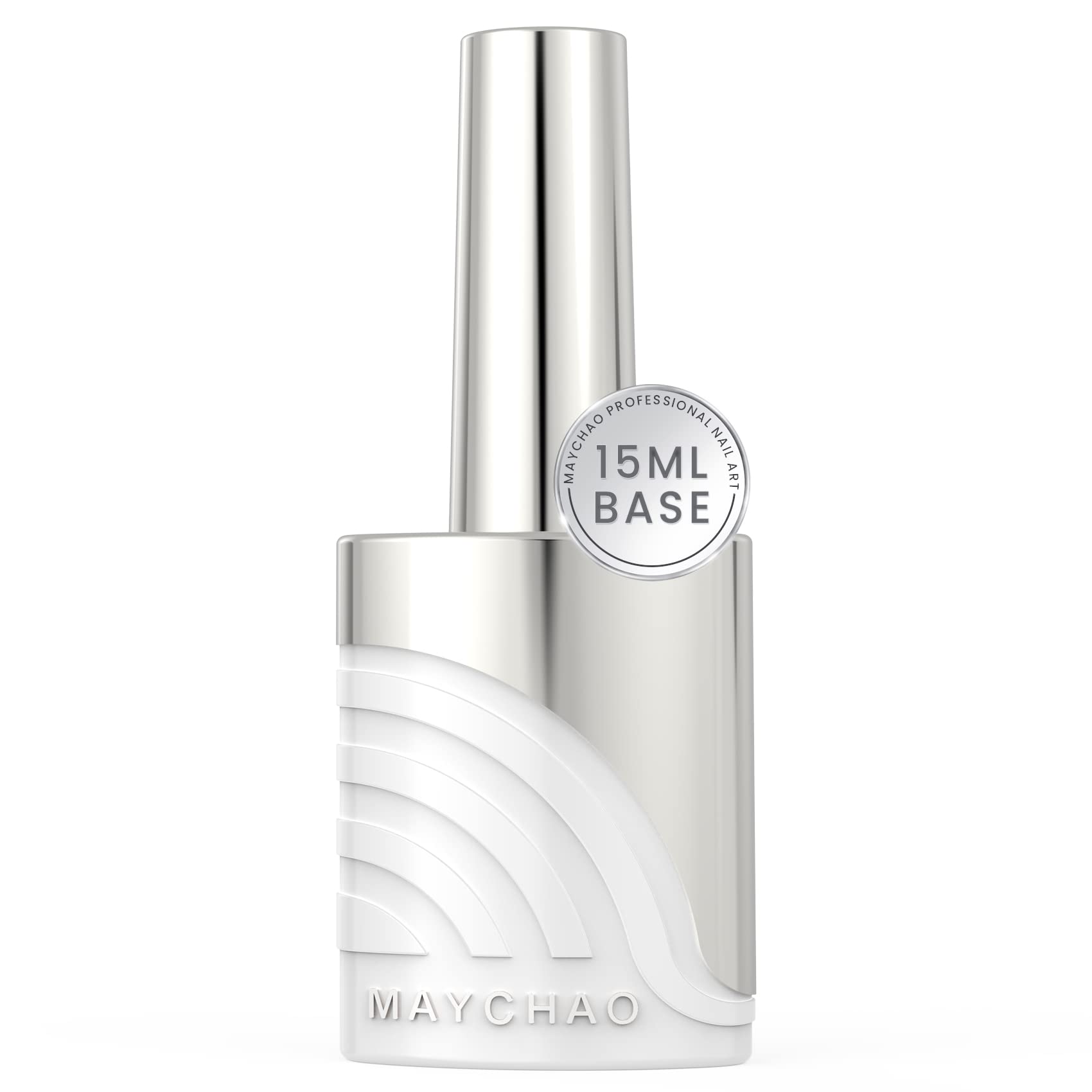 MAYCHAO Clear Gel Base Coat, 15ml Gel No Wipe Base Coat Soak Off Nail Lamp Gel Nail Polish Long Lasting for Home Nail DIY Manicu