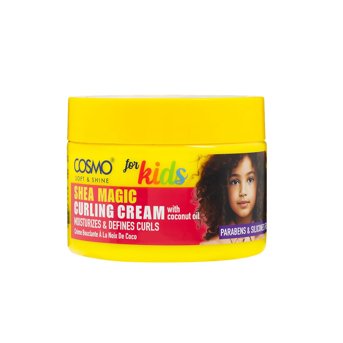 Cosmo Hair Care For Kids Soft & Shine Shea Magic Curling Cream With Coconut Oil 325g  10.9 oz, Moisturizes, Defines Curls, No G