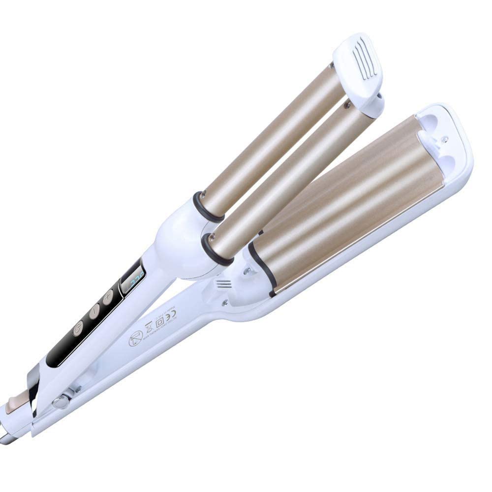 QOPCBCGN Hair Curler Professional Glider Ceramic Tourmaline Ionic Flat Iron Straightener Straightens & Curls with Adjustable Te