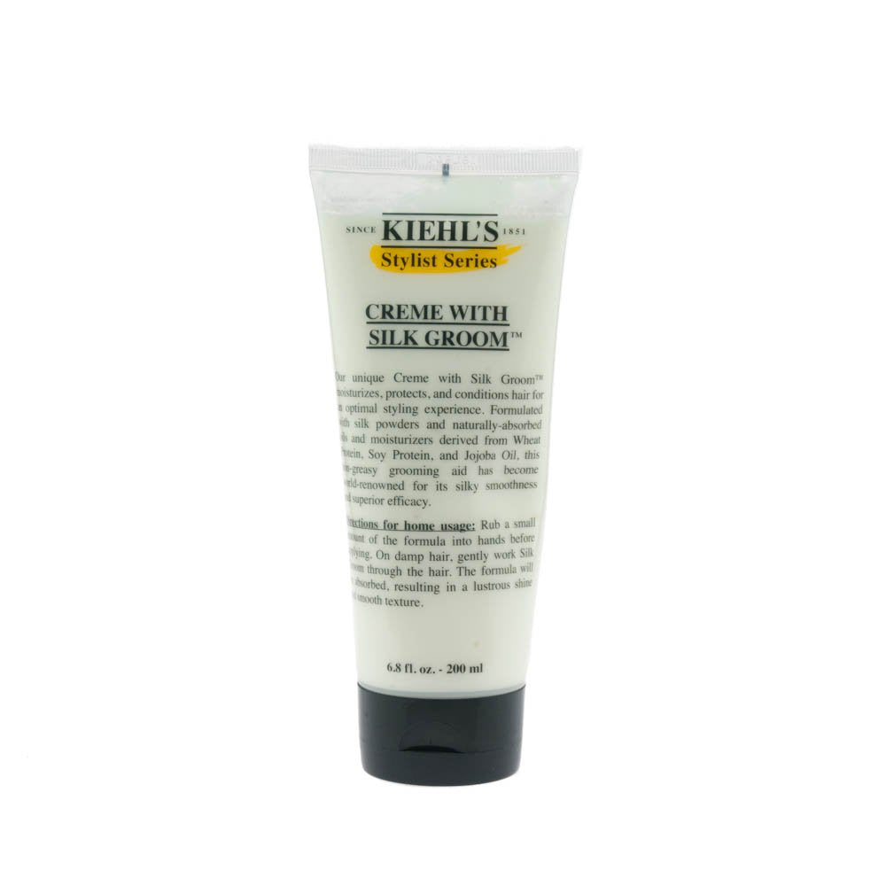 Kiehl's Crème with Silk Groom Hair Styling Cream, Non-Greasy, Moisturizing, 6.8 fl oz