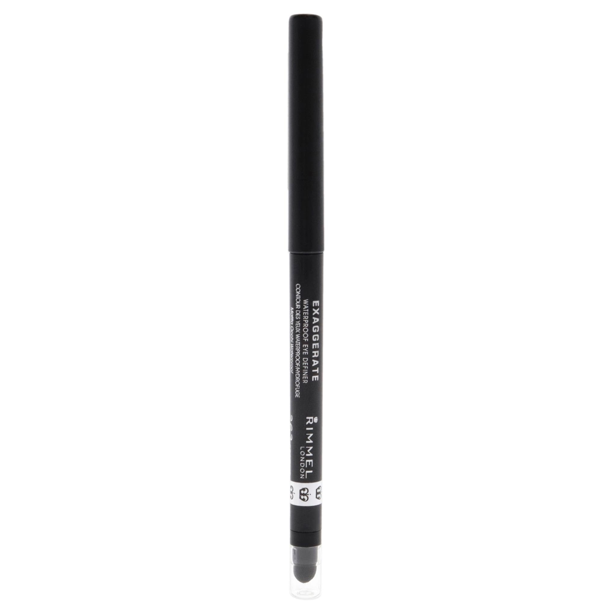 Rimmel London Exaggerate Eye Definer Crayon Waterproof - 263 Starlit Black Eyeliner Women 0.01 Oz