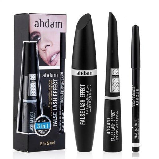 Combo Waterproof Eyeliner,Mascara,Eyebrow Pencil Kajal With Sketch Eyeliner In Black