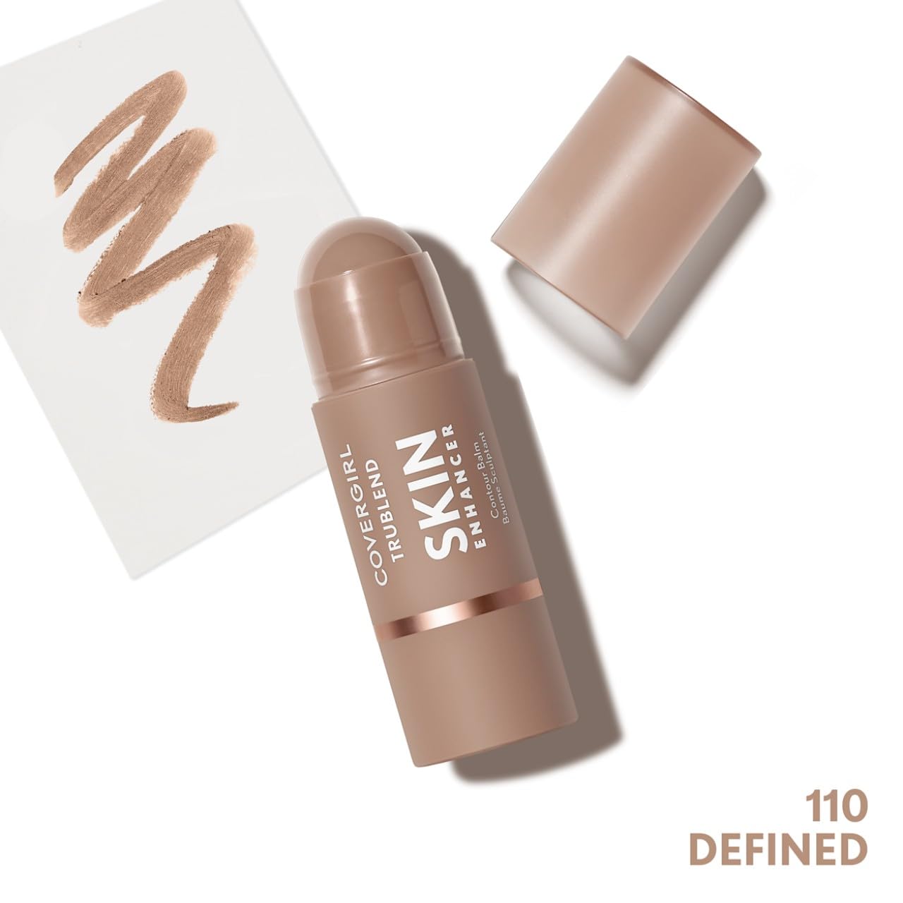Covergirl Trublend Skin Enhancer Balm, 110 Defined, Contour Stick, Vegan Formula, Easy To Use, Glides On Effortlessly, Non-Greas