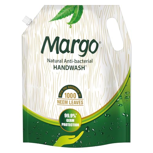 Margo Natural Anti-Bacterial Handwash For Soft, Hydrated Hands - 1500Ml Refill Pack [ Pack Of 1 ] | 99.9% Protection From Harmfu