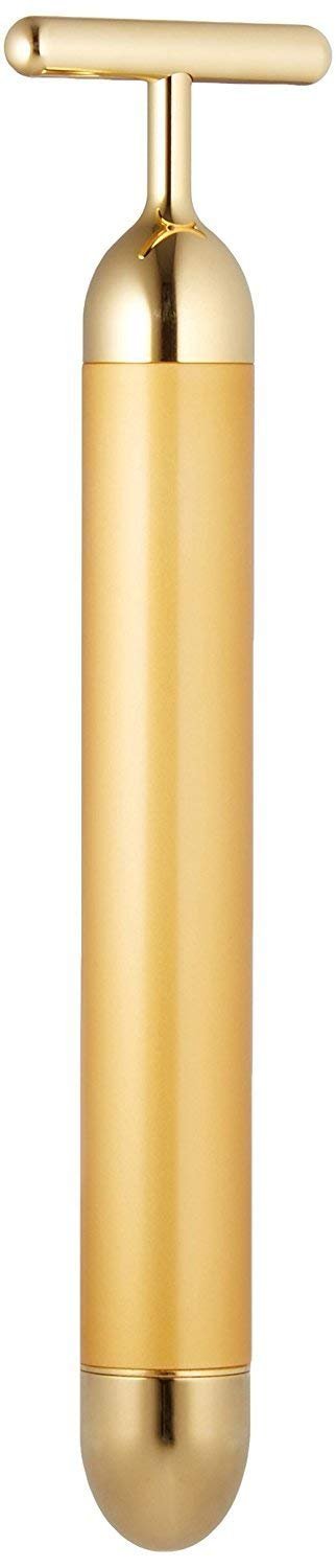 DANgSHAN Beauty Bar 24k golden Pulse Facial Massager, T-Shape Electric Sign Face Massage Tools for Sensitive Skin Face Pull Tigh