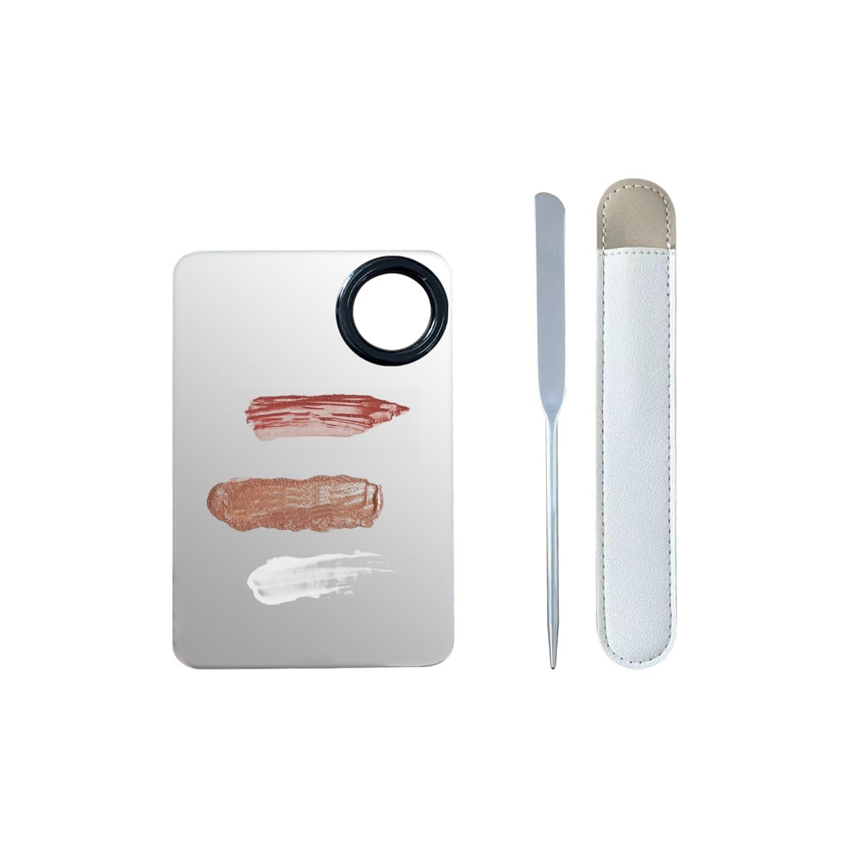 Korean Makeup Spatula Set, Professional Stainless Steel Makeup Spatula With Foundation Palette,Picasso Foundation Makeup Stick S
