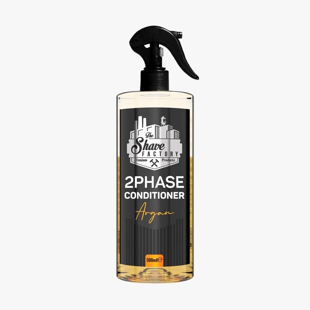 the shave factory - 2 Phase, Beard & Hair Conditioner, Argan Oil Deep Conditioner for Hair & Beards, Softens and Strengthens Bea
