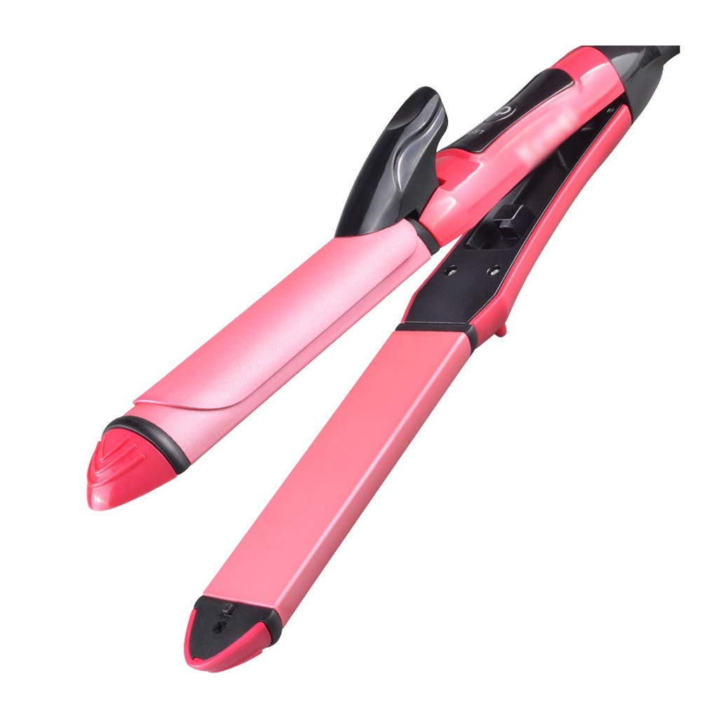 QOPCBCGN 2 in 1 Hair Curler Tourmaline Ceramic Curling Iron Portable Straightener Hairs Straightening Corrugated Styling Tools