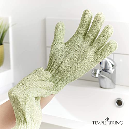 Exfoliating Gloves, Bamboo Exfoliator Mitt, Bathshower Scrub, Body Exfoliation Hand Mitten, Beauty Scrubsloofah, Ingrown Hairdea