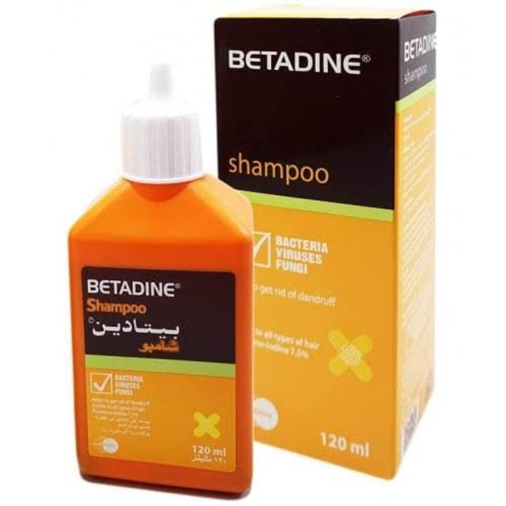 Nefertari Betadine Shampoo Dandruff Scalp Care for All Hair Types (120 ml)