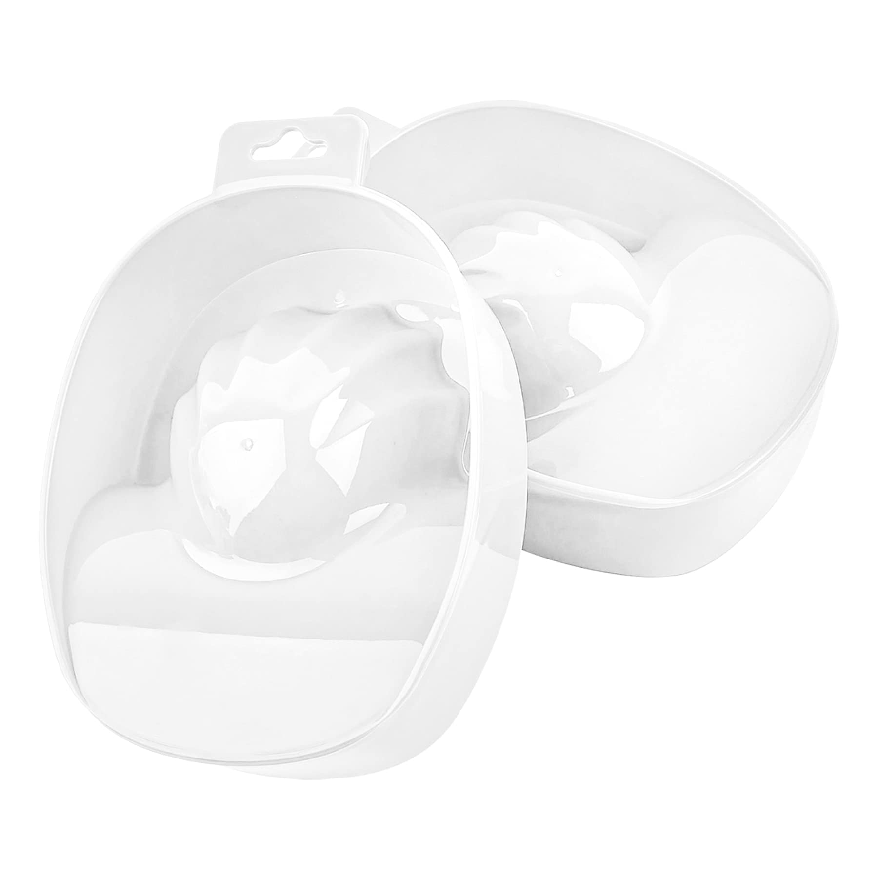 Framendino, 2 Pack White Nail Soak Tray Manicure Bowl Soaker Bowls