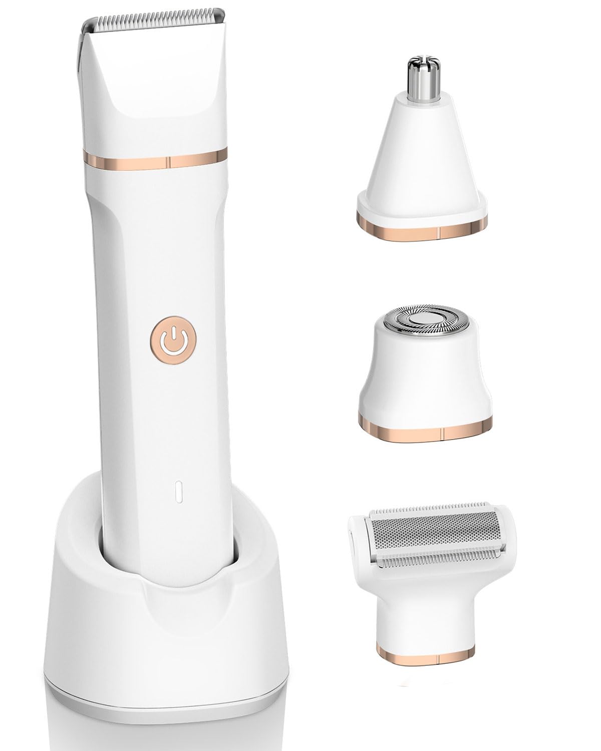 Electric Bikini Trimmer For Women - 4 In 1 Electric Shaver For Women, Waterproof Pubic Hair Trimmer And Facial Hair Remover, Rep
