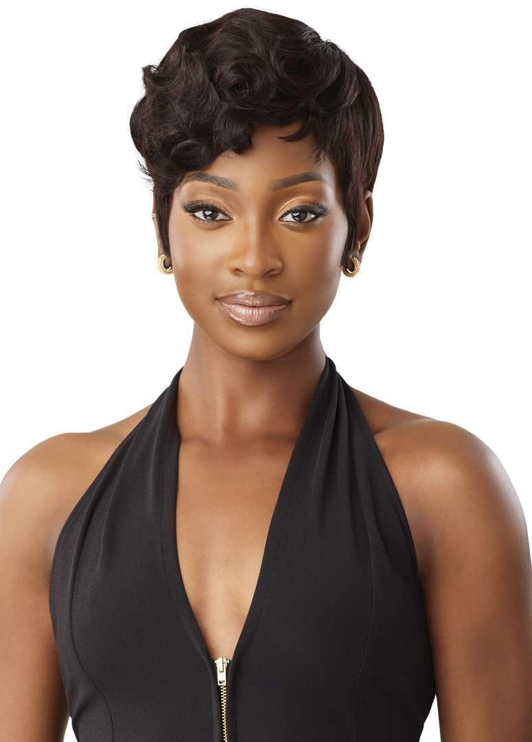 Outre Fab & Fly Full Cap Wig - Human Hair - Riri (NATURAL BLACK)