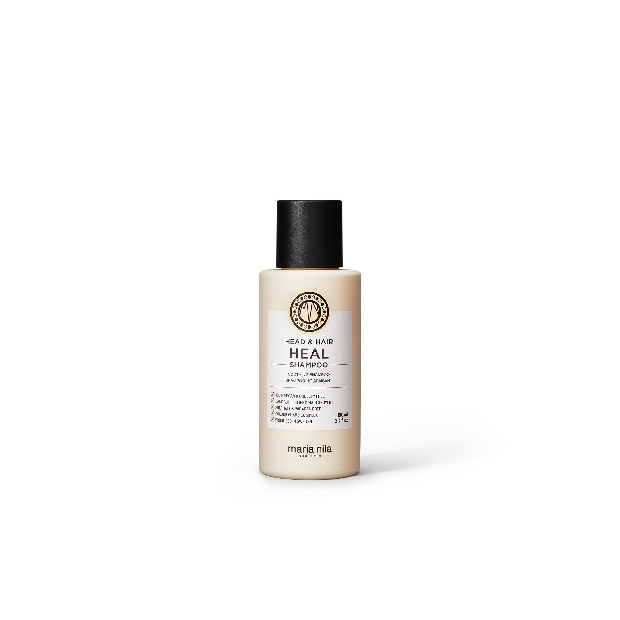 Maria Nila Head & Hair Heal, Shampoo 3.4 Fl Oz, Soothing Aloe Vera for dry & itchy scalps, 100% Vegan & Sulfate/Paraben free