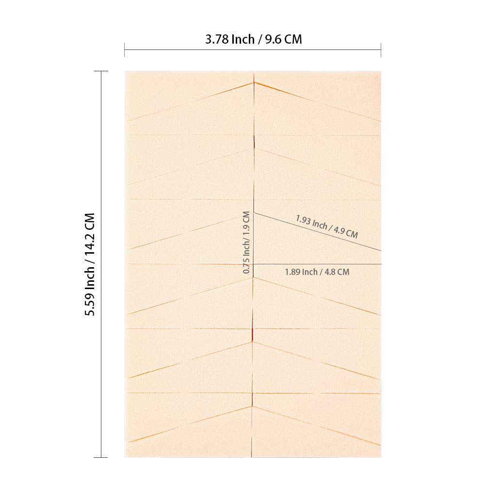 Kooba 48Pcs Makeup Cosmetic Wedges Sponges Triangle Latex Free Disposable Beauty Foam Powder Blender Applicator Facial Puffs For