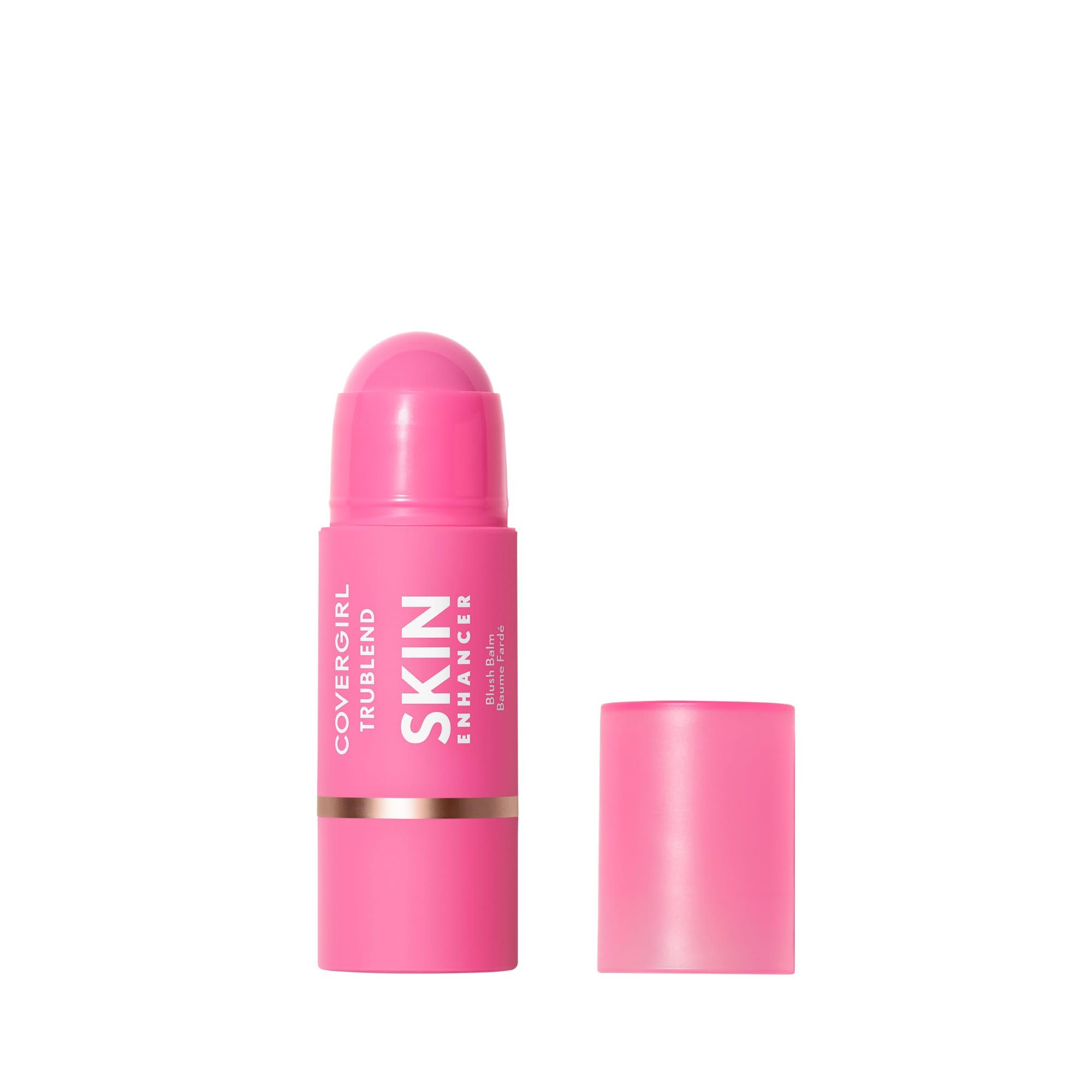 CoverGirl Trublend Skin Enhancer Balm Stick, 230 Bubblegum Pop, Blush Stick, Vegan Formula, Easy to Use, Glides on Effortlessly,