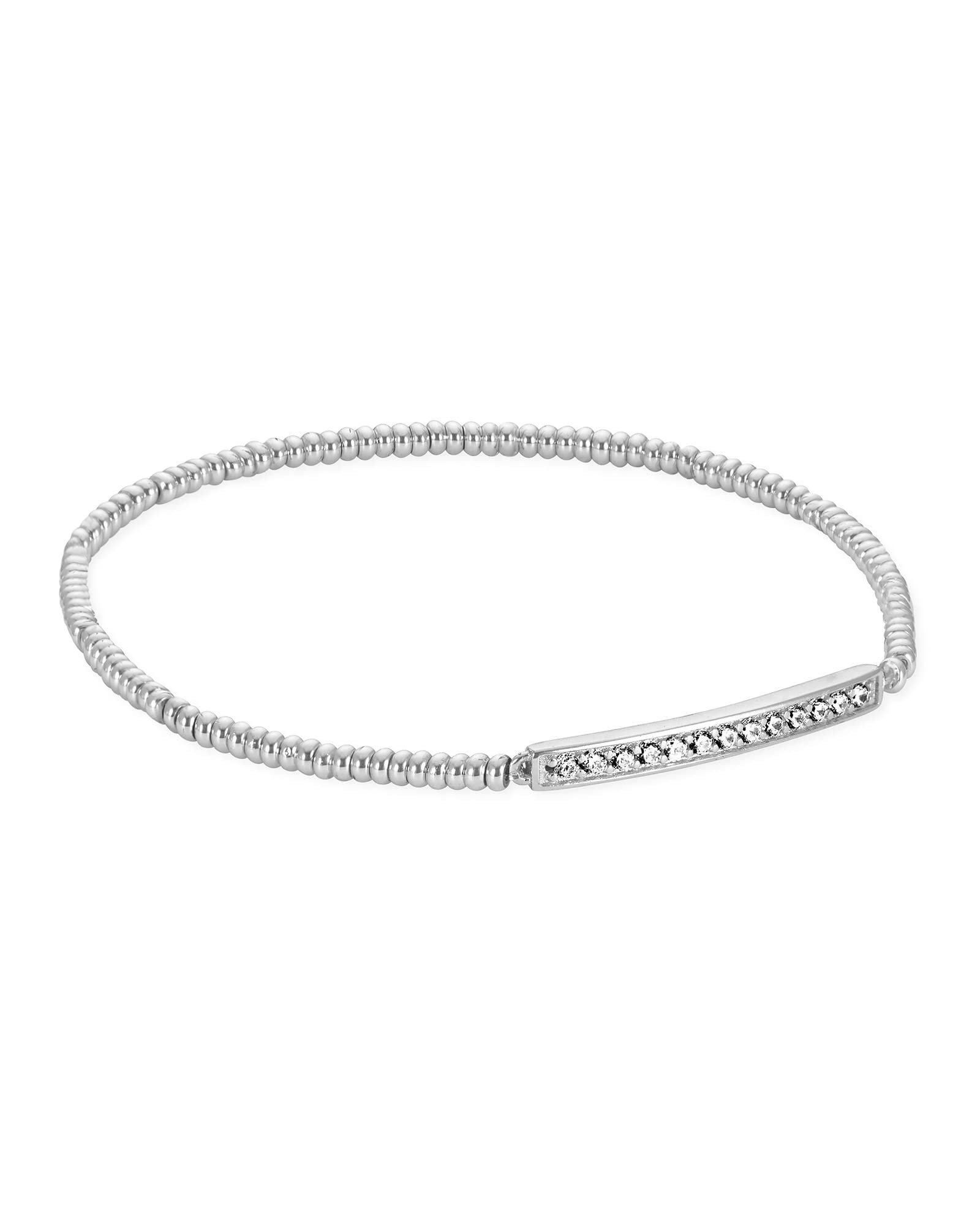 Kendra Scott Addison Stretch Bracelet in Rhodium-Plated Brass, Fashion Jewelry for Women