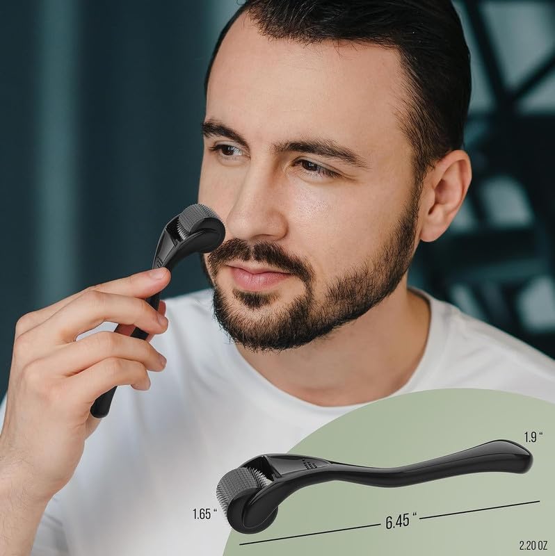 Derma Roller Microneedle Roller For Face, Roller for Beard, Microneedling Roller  For Women and Men  Micro Needle Roller For Fac