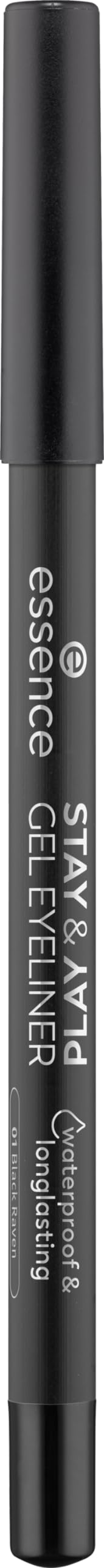 Essence  Stay & Play Gel Eyeliner  Super Soft Gel-Like Texture  Waterproof & Longlasting  Vegan & Cruelty Free (Black Raven)