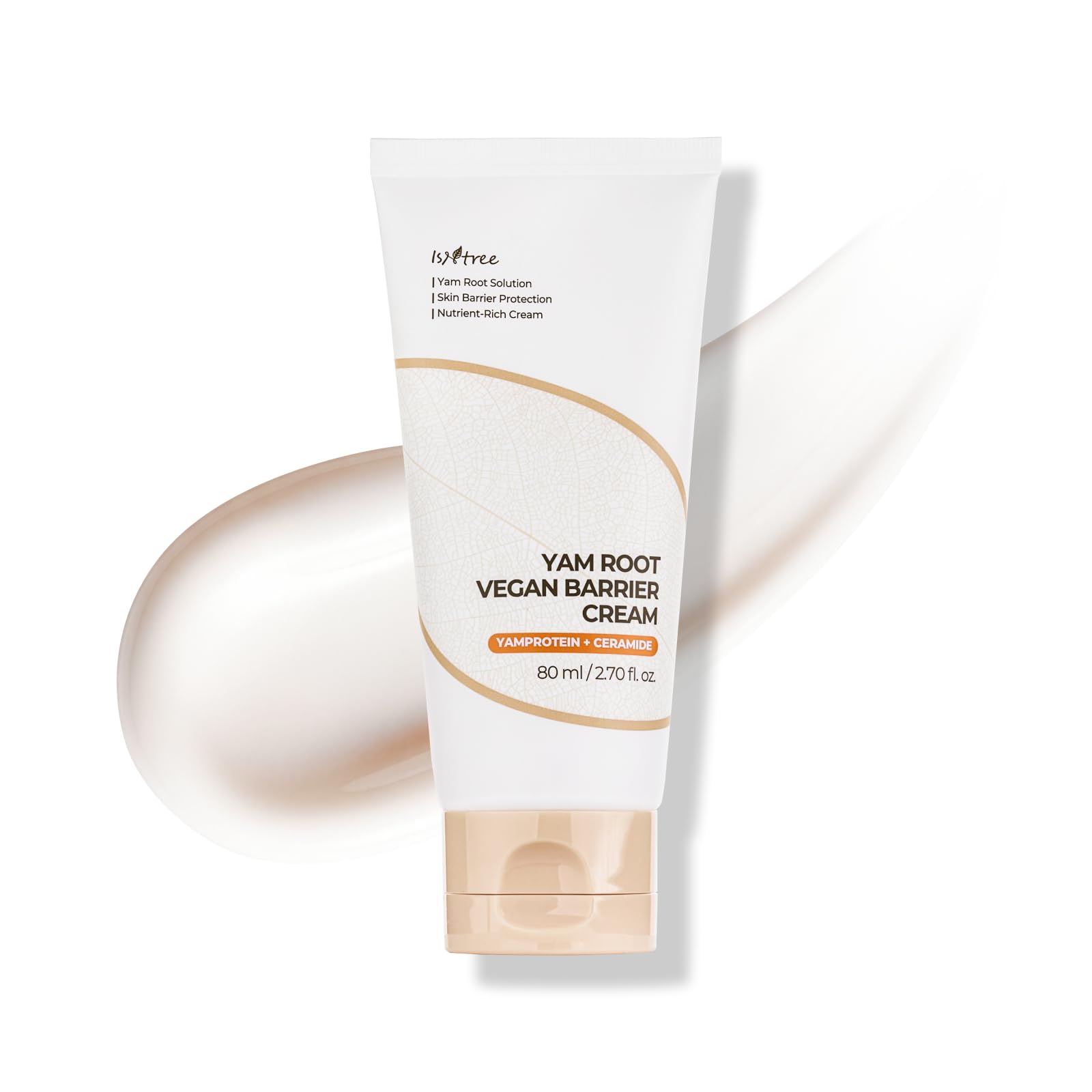 IsNtree Yam Root Vegan Barrier Cream 80ml 2.70 fl.oz  HighDensity Moisturizer | Deep Hydration & Moisture Barrier Care | Rich 