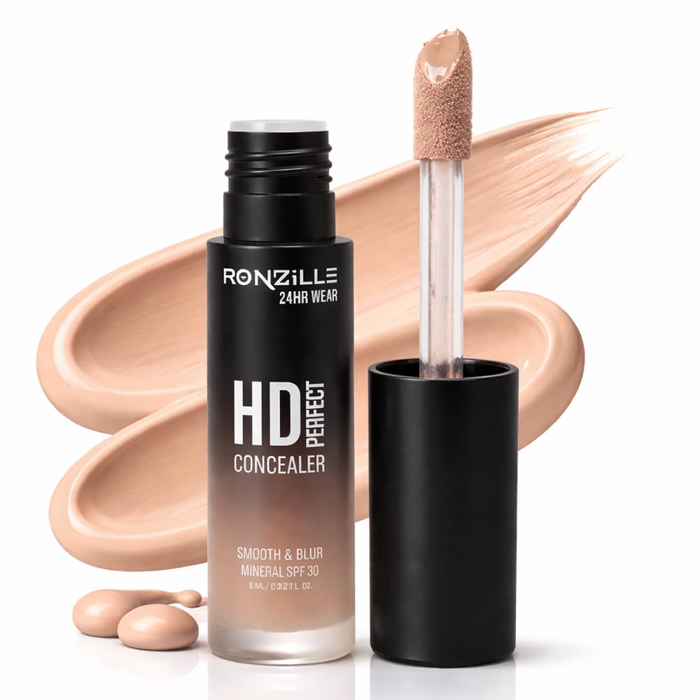 Ronzille 24Hr Wear Hd Perfect Matte Liquid Concealer Ultra Comfort Mineral Spf30(Shade305, 6Ml)