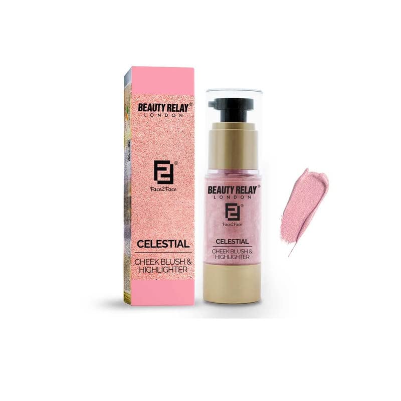 Beautyrelay London  Face 2 Face Cheek Blush & Highlighter Illuminating, Easy Blendable, Smooth, Luminous Glow  Long Lasting, 