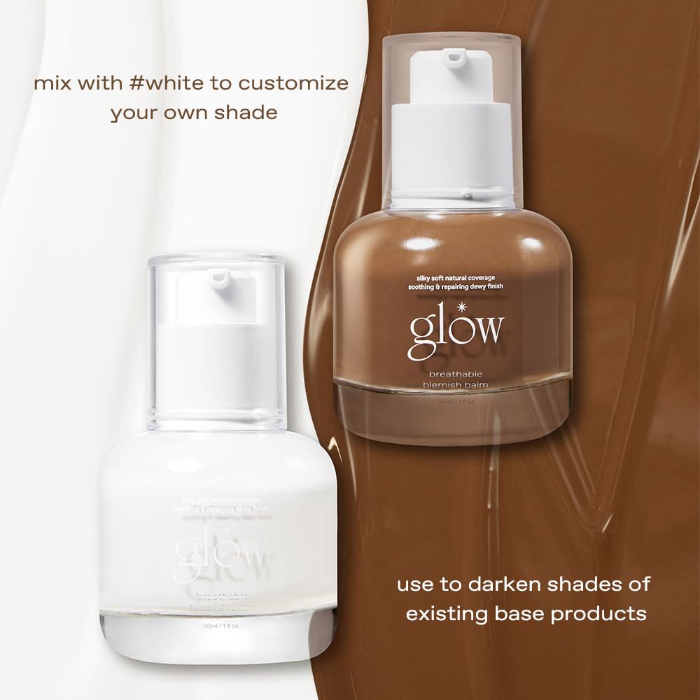 Glow Breathable Blemish Balm #Brown : Lightweight & Hydrating, Skincare-Like, Medium-Coverage Bb Cream Infused With Green Tea Wa