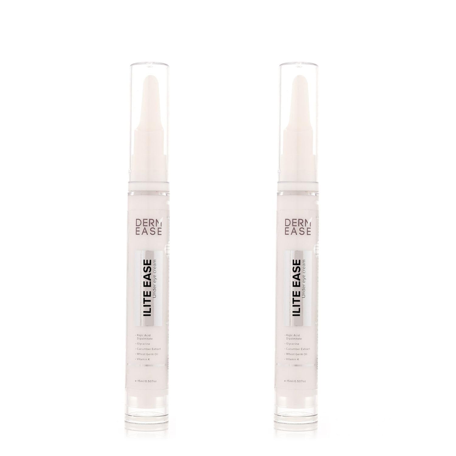 Ilite Ease Under Eye Cream For Dark Circles & Wrinkles With Kojic Acid, Cucumber Extract And Wheat Germ Oil Pack Of 2 Each (15Ml