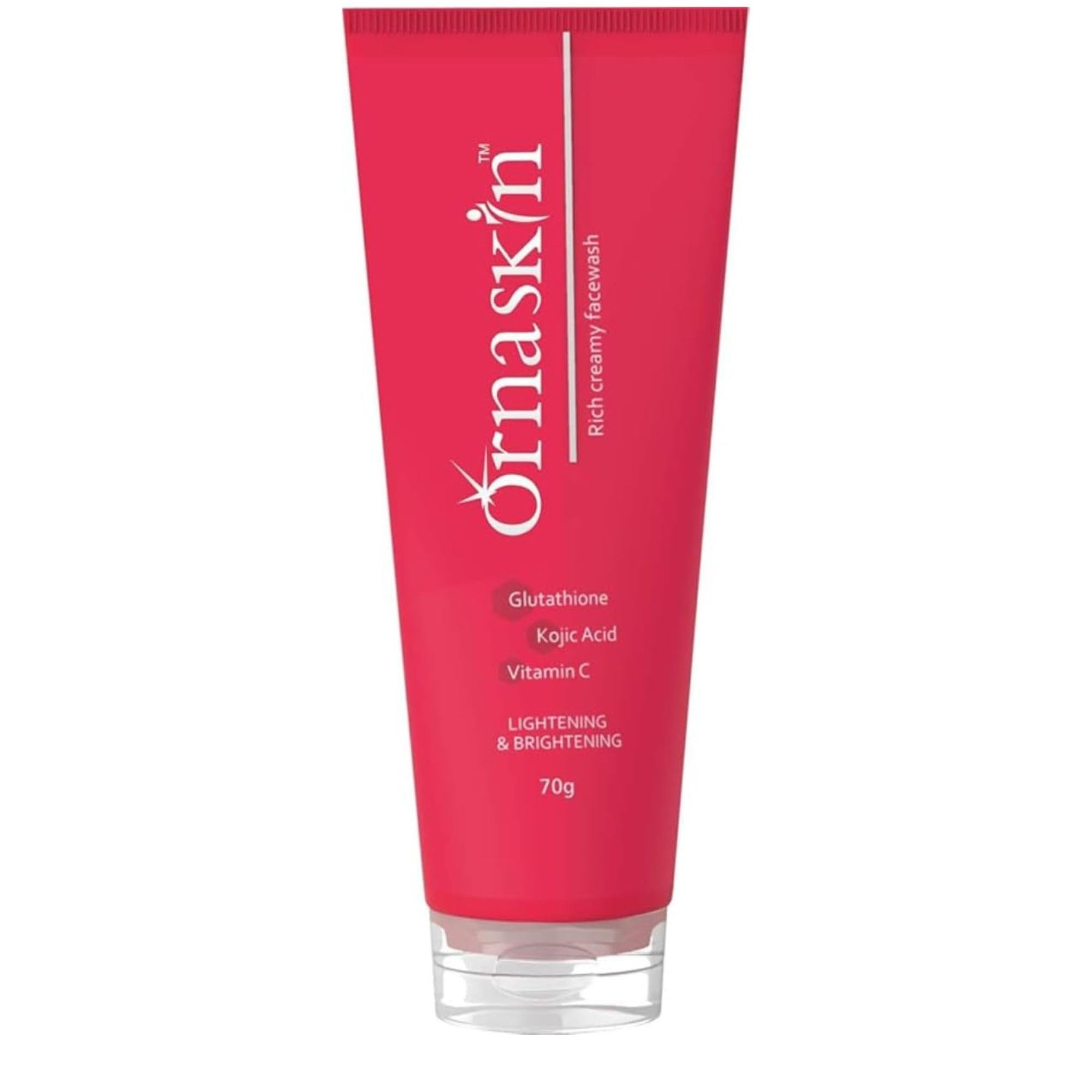Glutathione Brightening Facewash 70G - With Koji Acid & Vitamin C - Face Wash For Oily, Acne Prone, Dry & Combination Skin - Ski