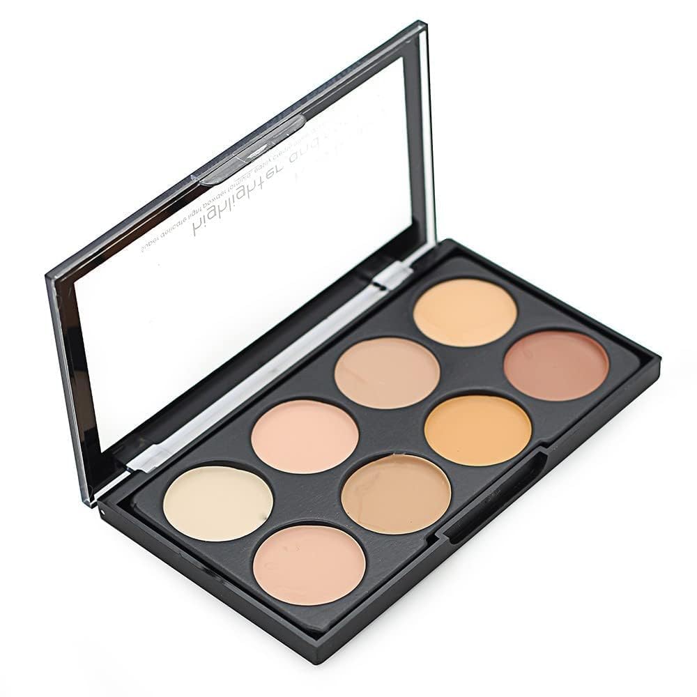 Protya Professional MultiPurpose Beauty Highlighter Contour And Concealer Palette | Face And Body Makeup | 8 Shades | Color Cor
