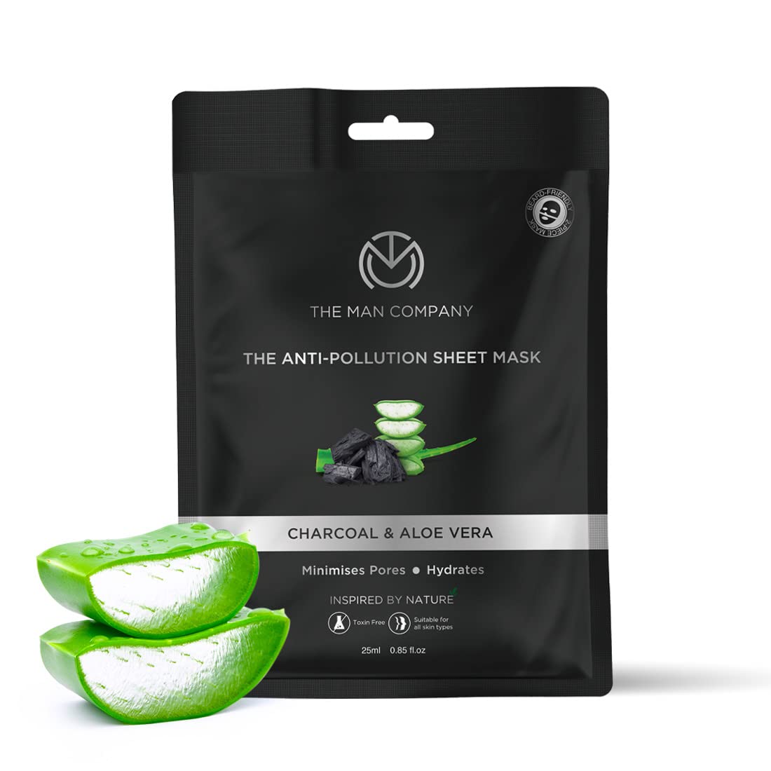 The Man Company Charcoal Face Sheet Mask - 25 Ml | Made In India