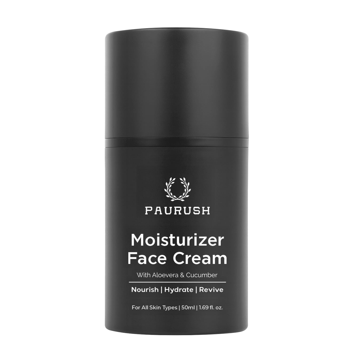 PAURUSH Face Moisturizer for Men  Lightweight Daily Cream with Niacinamide, Vitamin E, Aloe Vera & Cucumber  FastAbsorbing, N