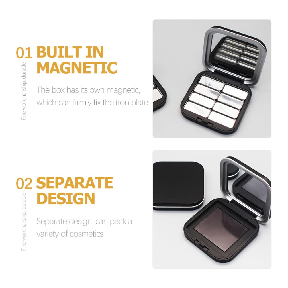 Beaupretty 2pcs Empty Lipstick Palette DIY Lipstick Lip Balm Blusher Containers Refillable Makeup Eyeshadow Storage Case Box wit