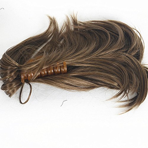 Lydell Adjustable Messy Style Ponytail Hair Extension Synthetic Hairpiece with Jaw Claw (Light Reddish Golden Brown)