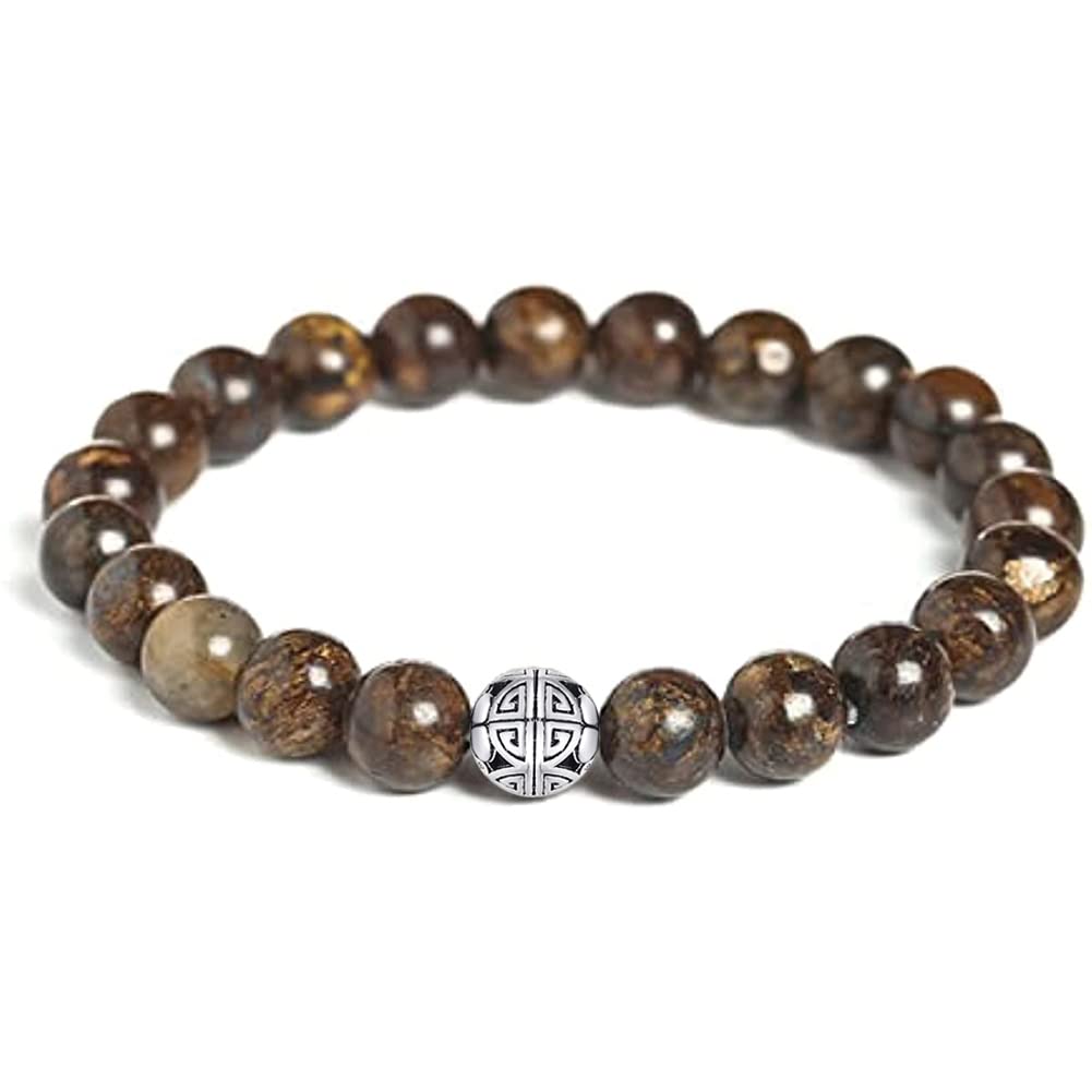 Handcrafted Gemstone Healing Energy Bracelets 925 Sterling Silver Double Happiness Pendant Natural Wellness for Women 8mm Beads 