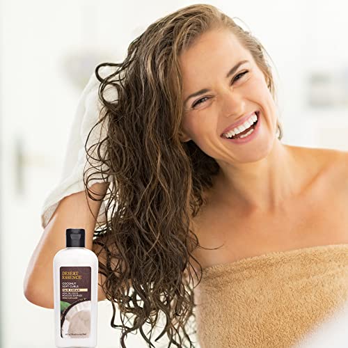 Desert Essence Coconut Soft Curls Hair Cream Infused with Black Oat & Nopal Cactus Extracts - Smooth Softer Curls, Definition &