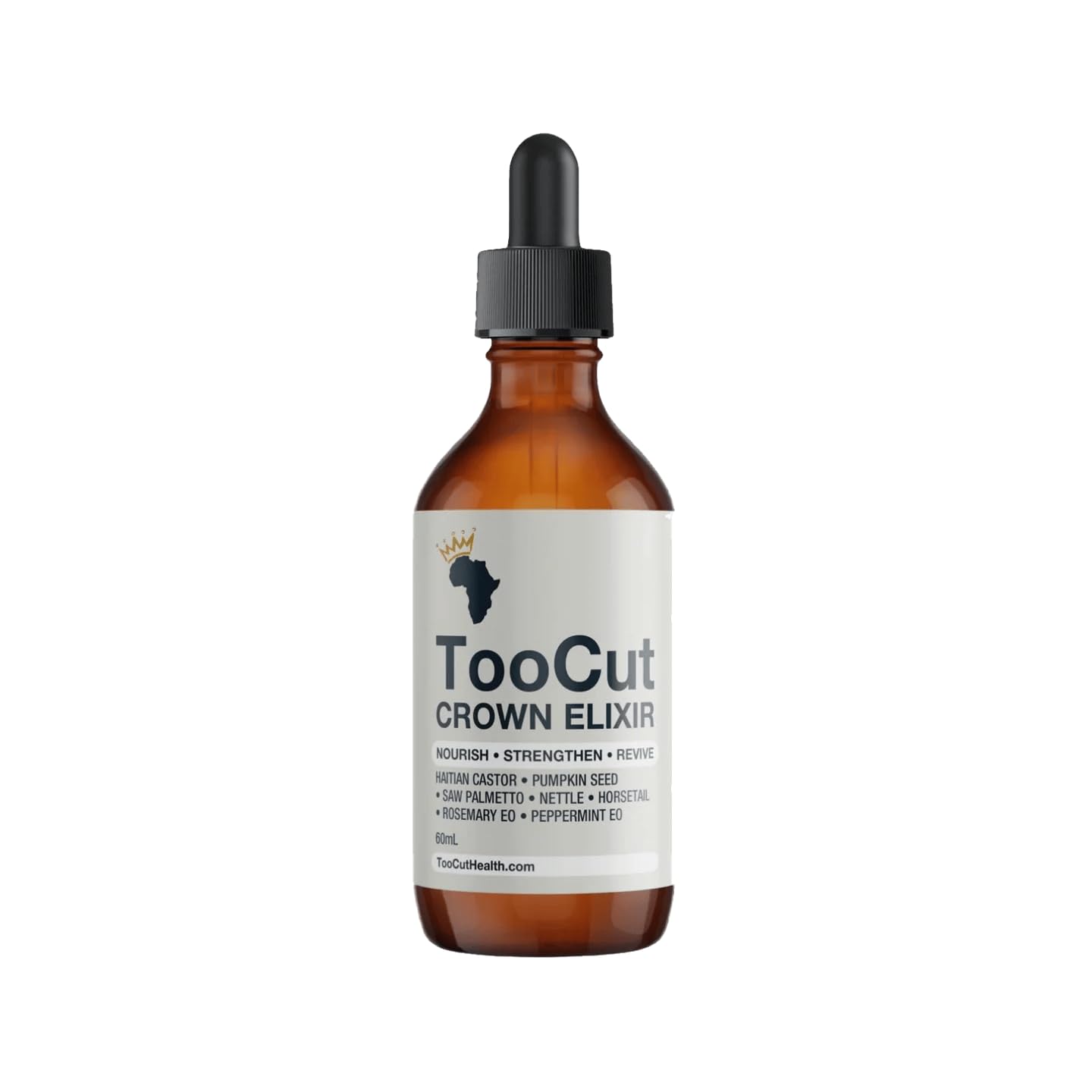 TooCut Crown Elixir Hair & Scalp Oil  Natural Botanical Growth Support with Castor Oil, Pumpkin Seed, Rosemary & Peppermint  M