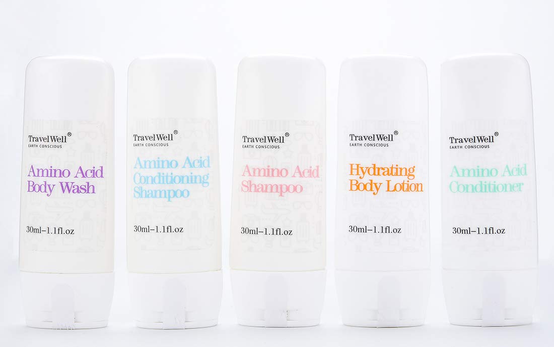 Travelwell Hotel Amenities Toiletries Individually Wrapped 30Ml Shampoo 25 Bottles + Conditioner, 25 Bottles + 28G Mini Soap Bar