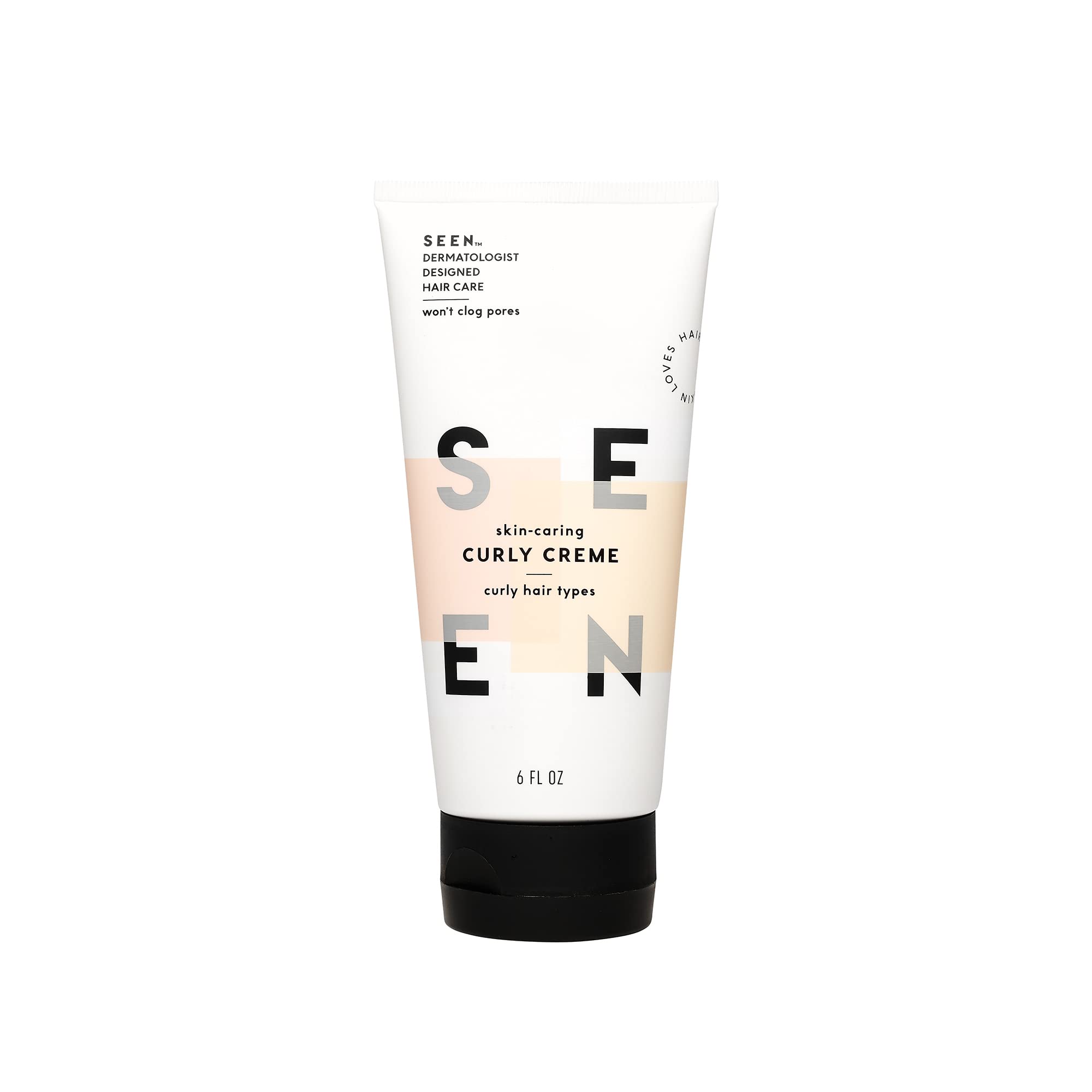 SEEN Curly Creme - Scented - Non-Comedogenic & Sulfate-Free Curl Defining Styling Hair Cream- Reduces Frizz- Heat Protectant- Sa