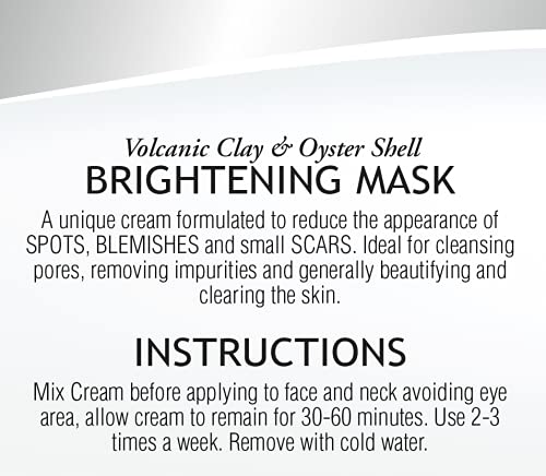 Concha Nacar Brightening Mask, 3 oz - Reduces Spots & Scars, Beige, Crema Aclarante Para Piel Manchas En Cara (Pack of 1)