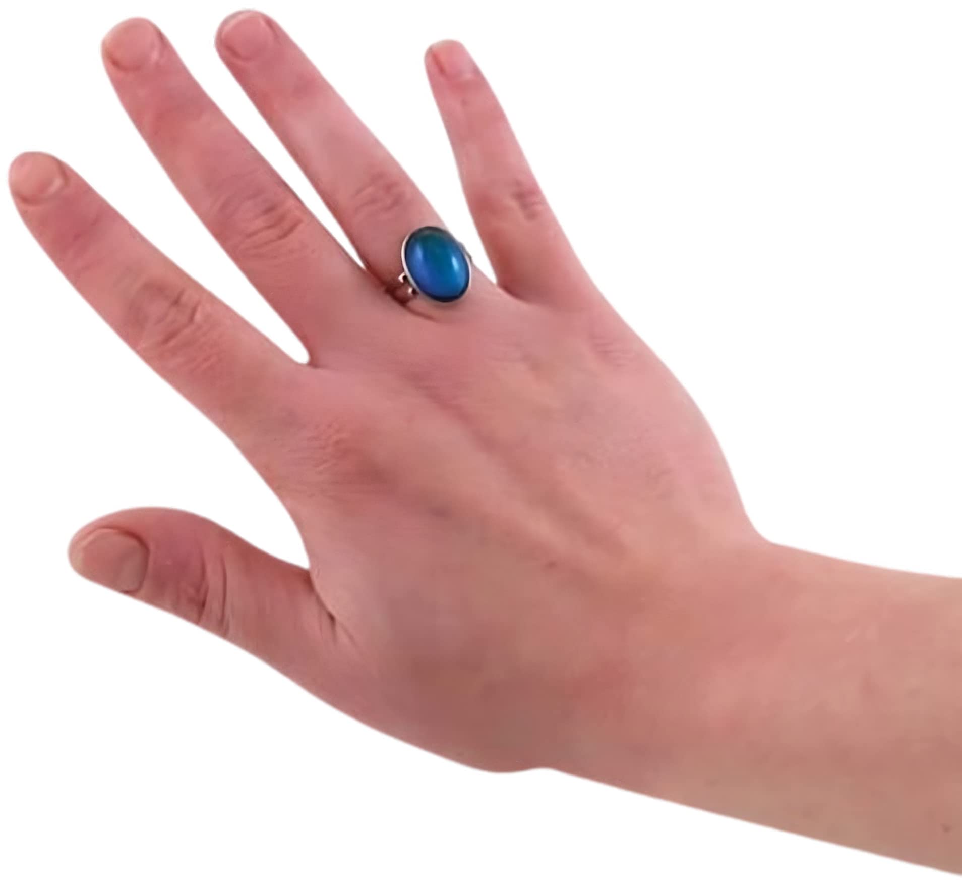 Blinkee Adjustable Oval Mood Ring - Discover Your Emotions - The Ultimate Fashion Accessory for Expressing Yourself