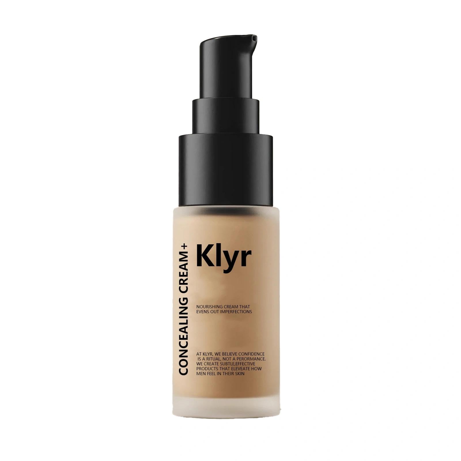 Klyr Concealing Cream for Men  Invisible Coverage for Redness, Acne, Dark Circles, SweatResistant Makeup